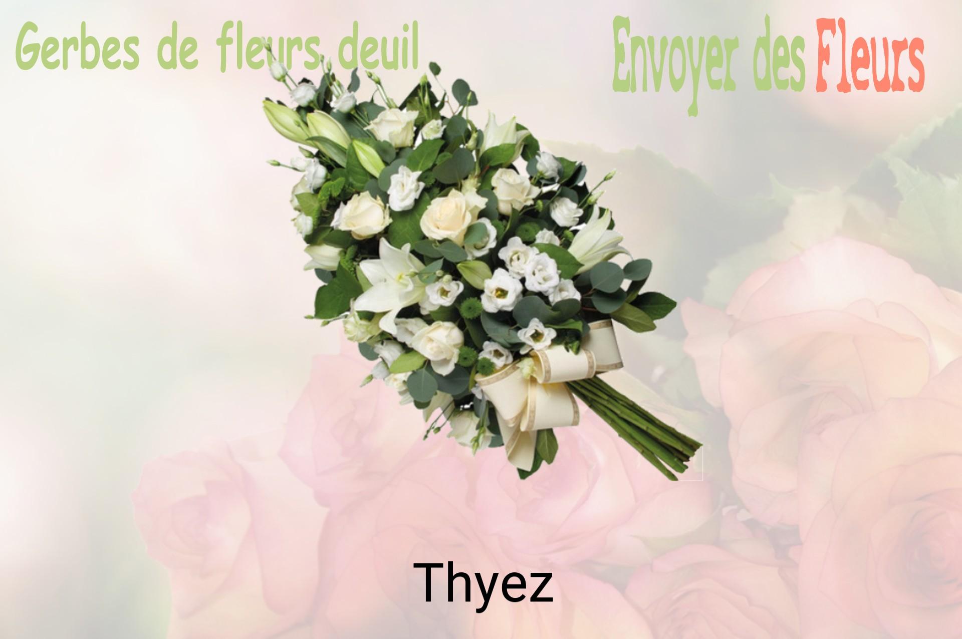 Gerbe de fleurs de deuil livrée à Thyez